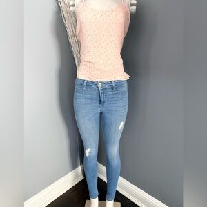 Hollister Light Blue High-Rise Jean legging